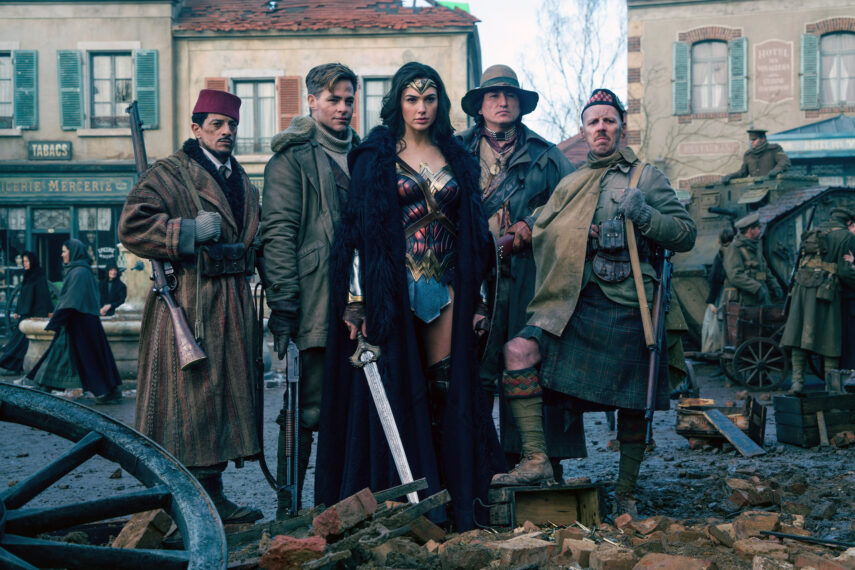 'Wonder Woman,' 2017, Said Taghmaoui, Chris Pine, Gal Gadot, Eugene Brave Rock, Ewen Bremner