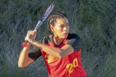 Brianna Baker at bat as Nancy in 9-1-1 Lone Star