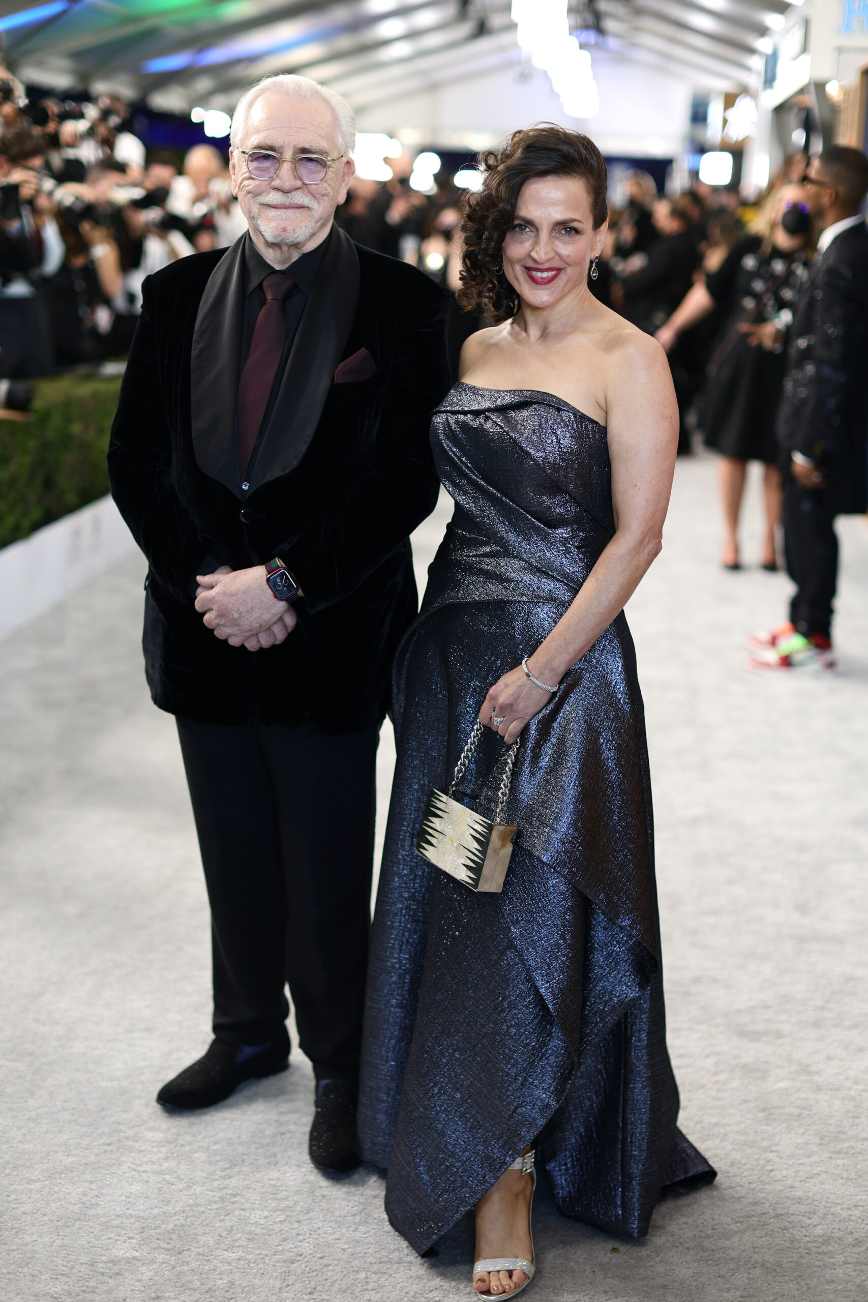 Brian Cox and and his wife Nicole Ansari-Cox at the 28th Screen Actors Guild Awards