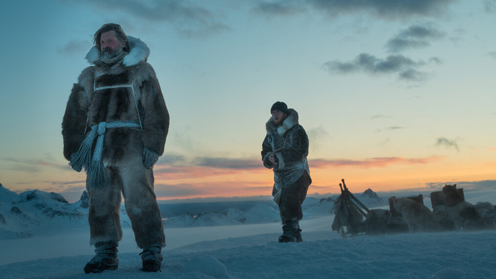 Nikolaj Coster-Waldau as Ejnar Mikkelsen and Joe Cole as Iver Iversen in Against the Ice