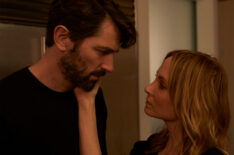 Michiel Huisman as Olivier, Joanne Froggatt as Angela in Angela Black