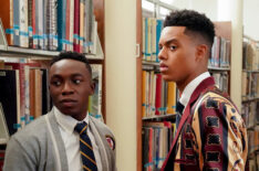 Olly Sholotan as Carlton and Jabari Banks as Will in Bel-Air - Season 1