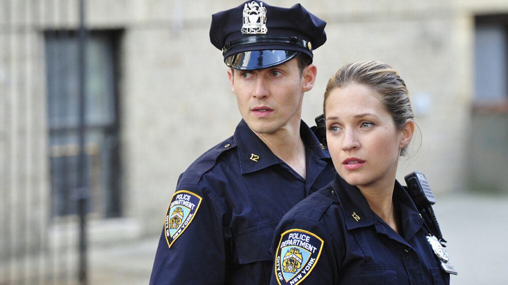 Will Estes as Jamie Reagan and Vanessa Ray as Eddie on Blue Bloods
