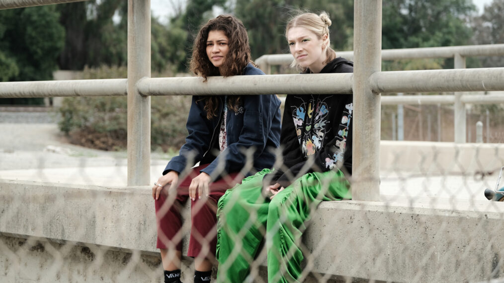 Zendaya and Hunter Schafer in Euphoria