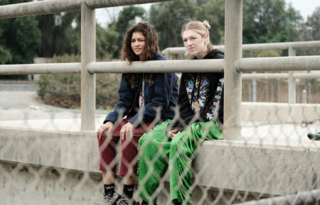 Zendaya and Hunter Schafer in Euphoria