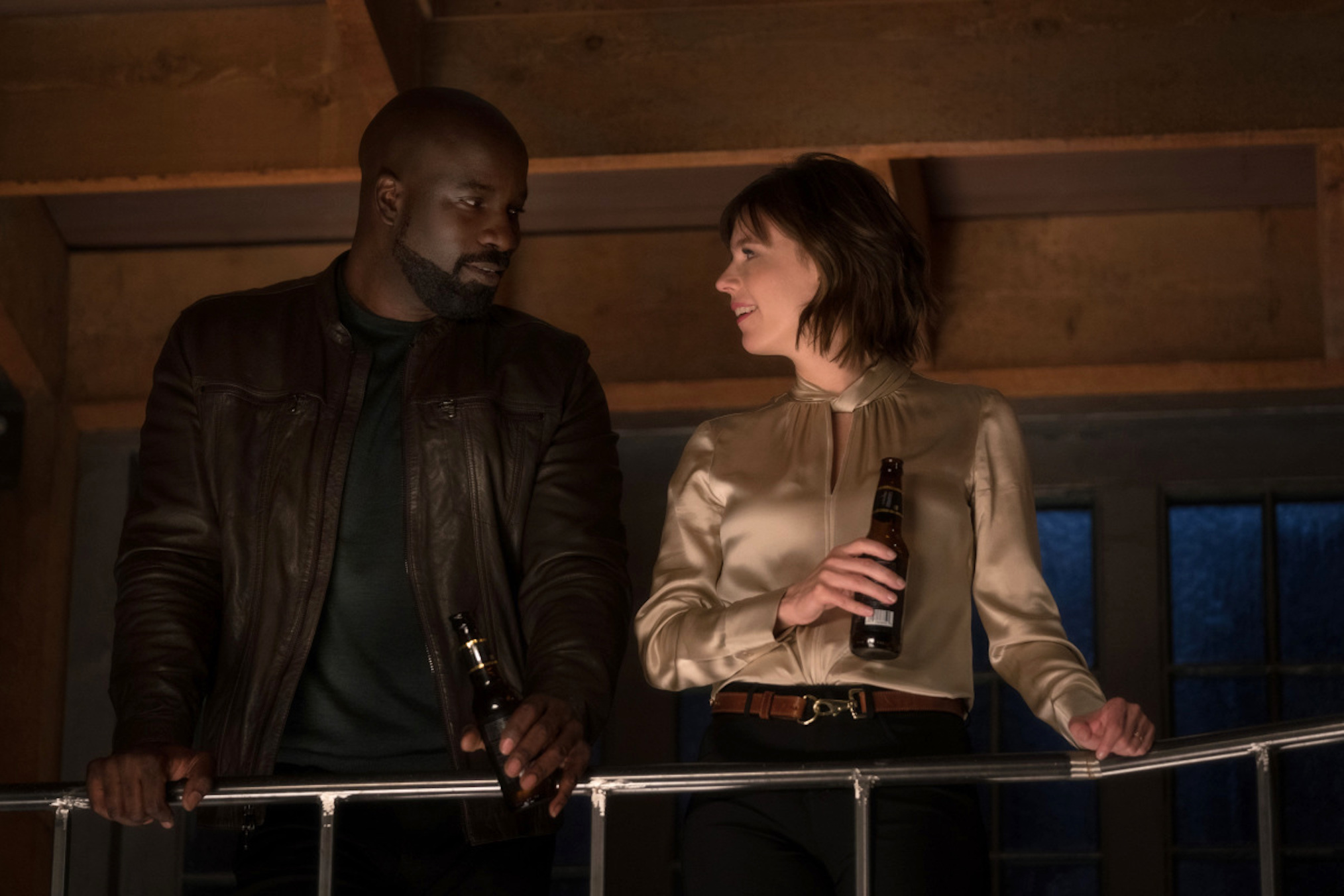 Katja Herbers as Kristen Bouchard, Mike Colter as David Acosta in Evil