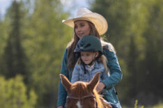 Amber Marshall as Amy Fleming and Ruby & Emmanuella Spencer as Lyndy Marion in Heartland - Season 15