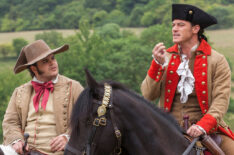 Josh Gad and Luke Evans in Beauty and the Beast