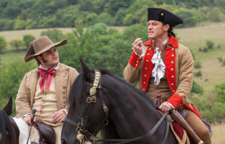 Josh Gad and Luke Evans in Beauty and the Beast