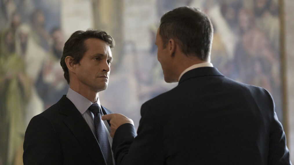 Hugh Dancy as ADA Nolan Price, Jeffrey Donovan as Detective Frank Cosgrove in Law & Order