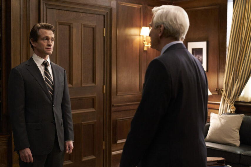Hugh Dancy as ADA Nolan Price, Sam Waterston as D.A. Jack McCoy in Law & Order
