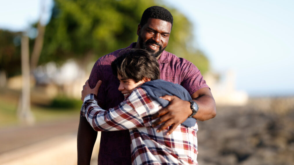 Stephen Hill as TC and Martin Martinez as Cade in Magnum PI