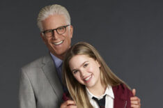 Ted Danson as Neil Bremer, Kyla Kenedy as Orly Bremer in Mr Mayor