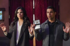Katrina Law as NCIS Special Agent Jessica Knight and Wilmer Valderrama as Special Agent Nicholas “Nick” Torres in NCIS - 'Thick As Thieves'
