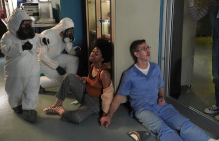 Diona Reasonover as Kasie Hines, Brian Dietzen as Jimmy Palmer in NCIS