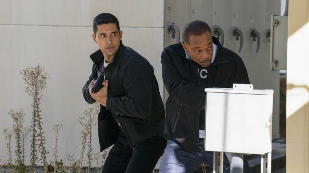 Wilmer Valderrama as Nick Torres, Rocky Carroll as Leon Vance in NCIS