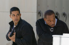 Wilmer Valderrama as Nick Torres, Rocky Carroll as Leon Vance in NCIS