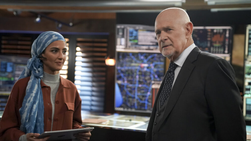 Medalion Rahimi as Fatima, Gerald McRaney as Kilbride in NCIS: Los Angeles - 'All the Little Things'