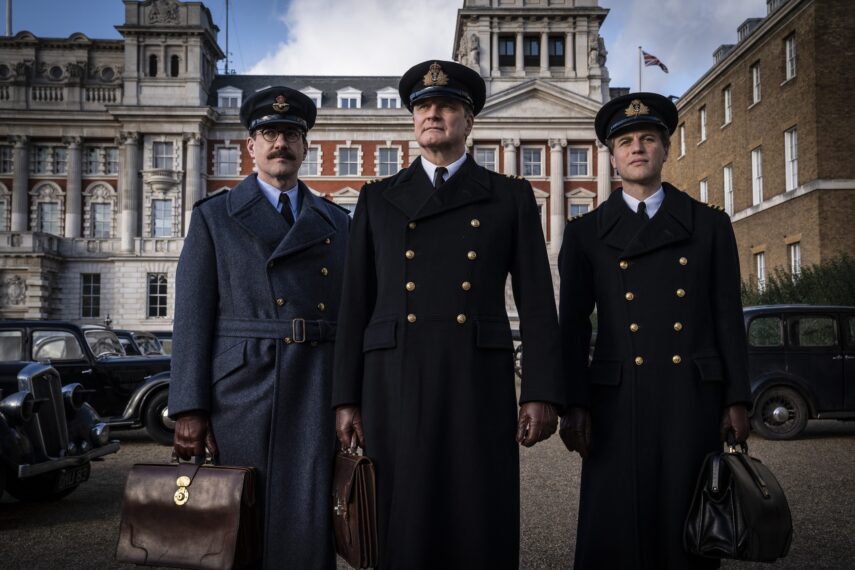 Operation Mincemeat Matthew Macfadyen Colin Firth and Johnny Flynn 