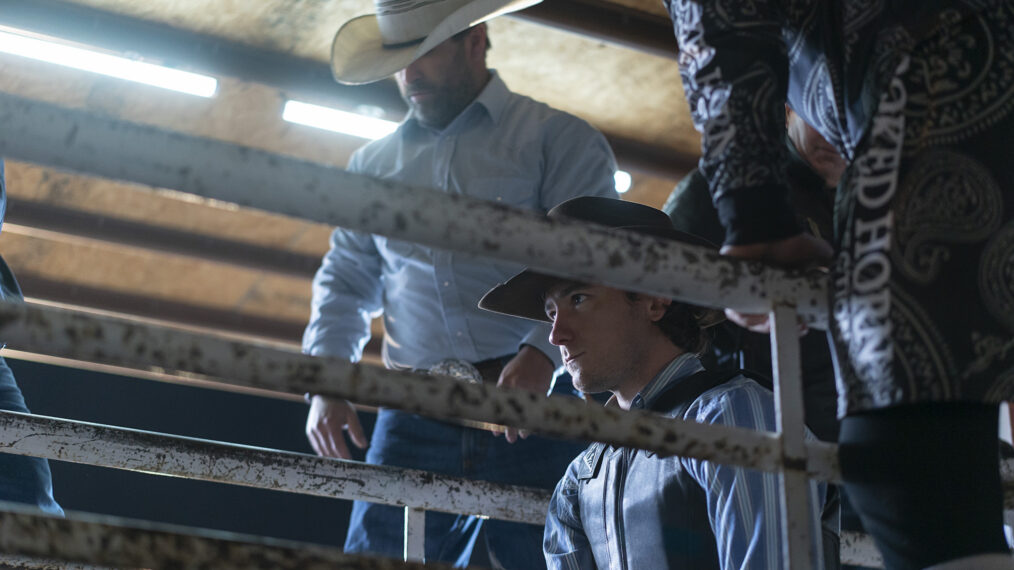 Lewis Pullman as Rhett Abbott in Outer Range