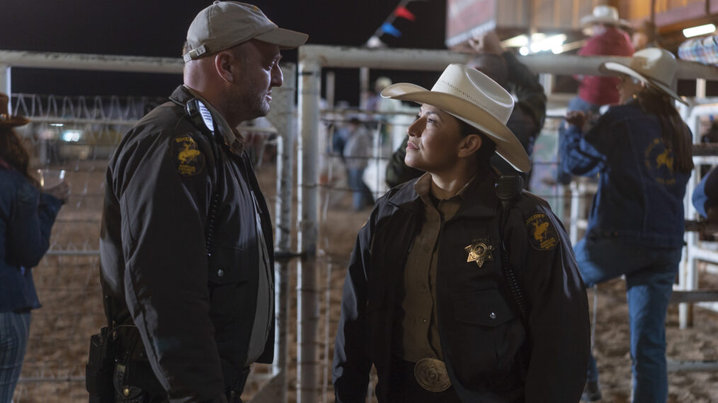 Matthew Maher as Deputy Matt, Tamara Podemski as Deputy Sheriff Joy in Outer Range