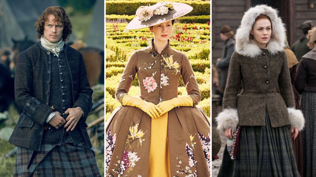 Outlander Best Fashion Moments Sam Heughan Caitriona Balfe and Sophie Skelton