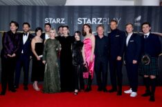 Outlander Season 6 Premiere cast - Alexander Vlahos, Richard Rankin, Maril Davis, Cesar Domboy, Lauren Lyle, Steven Cree, Sophie Skelton, Jessica Reynolds, Caitlin O'Ryan, Mark Lewis Jones, Sam Heughan, Euan Bennet, and Paul Gorman