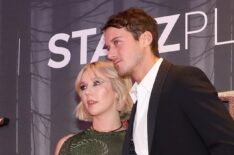 Lauren Lyle and Cesar Domboy attends the Outlander Season 6 premiere