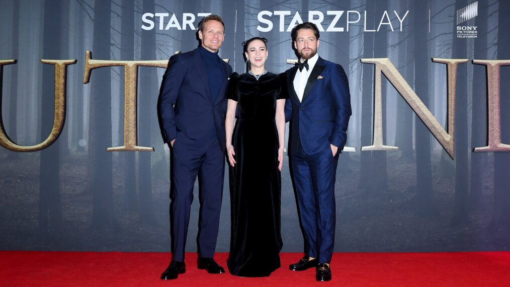 Outlander Season 6 premiere Sam Heughan, Sophie Skelton, and Richard Rankin