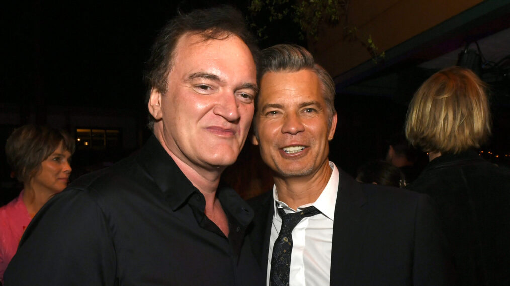 Quentin Tarantino and Timothy Olyphant at after party