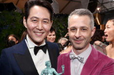 Lee Jung-jae and Jeremy Strong at the 2022 Screen Actors Guild Awards