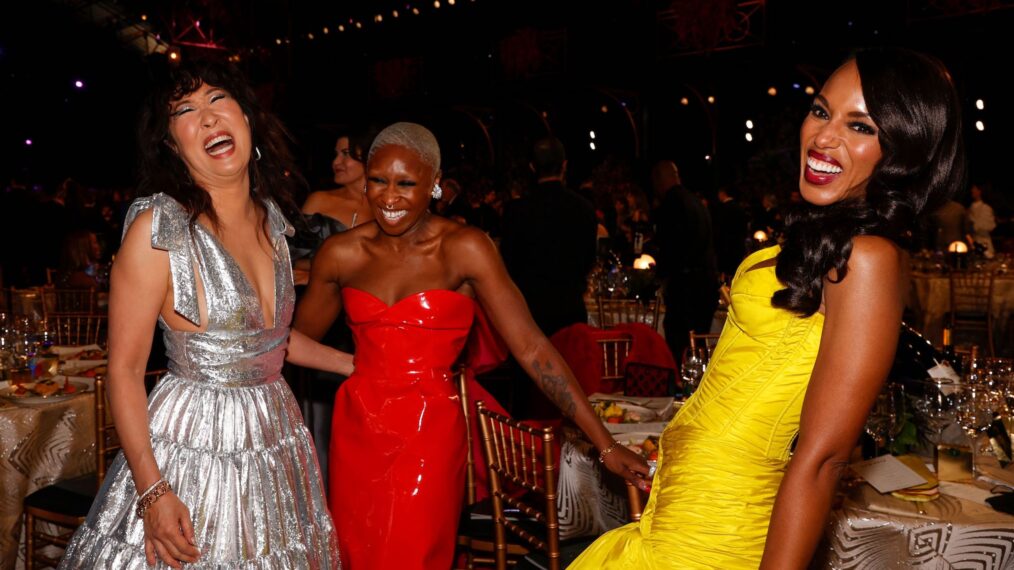 Sandra Oh, Cynthia Erivo and Kerry Washington at the 2022 Screen Actors Guild Awards