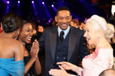 Saniyya Sidney, Demi Singleton, Will Smith and Helen Mirren at the 2022 Screen Actors Guild Awards