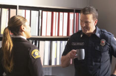 Merle Dandridge as Ross and Josh Randall as Beckett in Station 19 - 'Started from the Bottom'