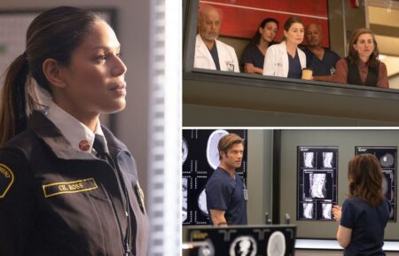 Merle Dandridge in Station 19, Ellen Pompeo, E.R. Fightmaster, Chris Carmack in Grey's Anatomy