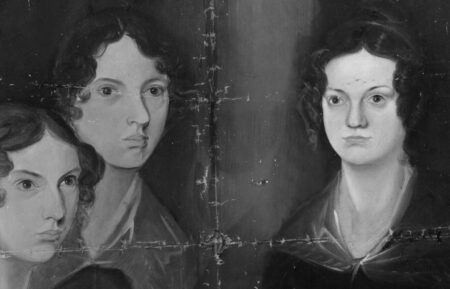 Anne, Emily and Charlotte Bronte. Original Artwork: Painting by their brother, Patrick Branwell Bronte