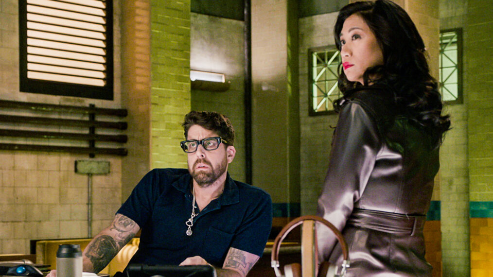 Adam Goldberg as Harry and Liza Lapira as Mel in The Equalizer