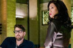 Adam Goldberg as Harry and Liza Lapira as Mel in The Equalizer