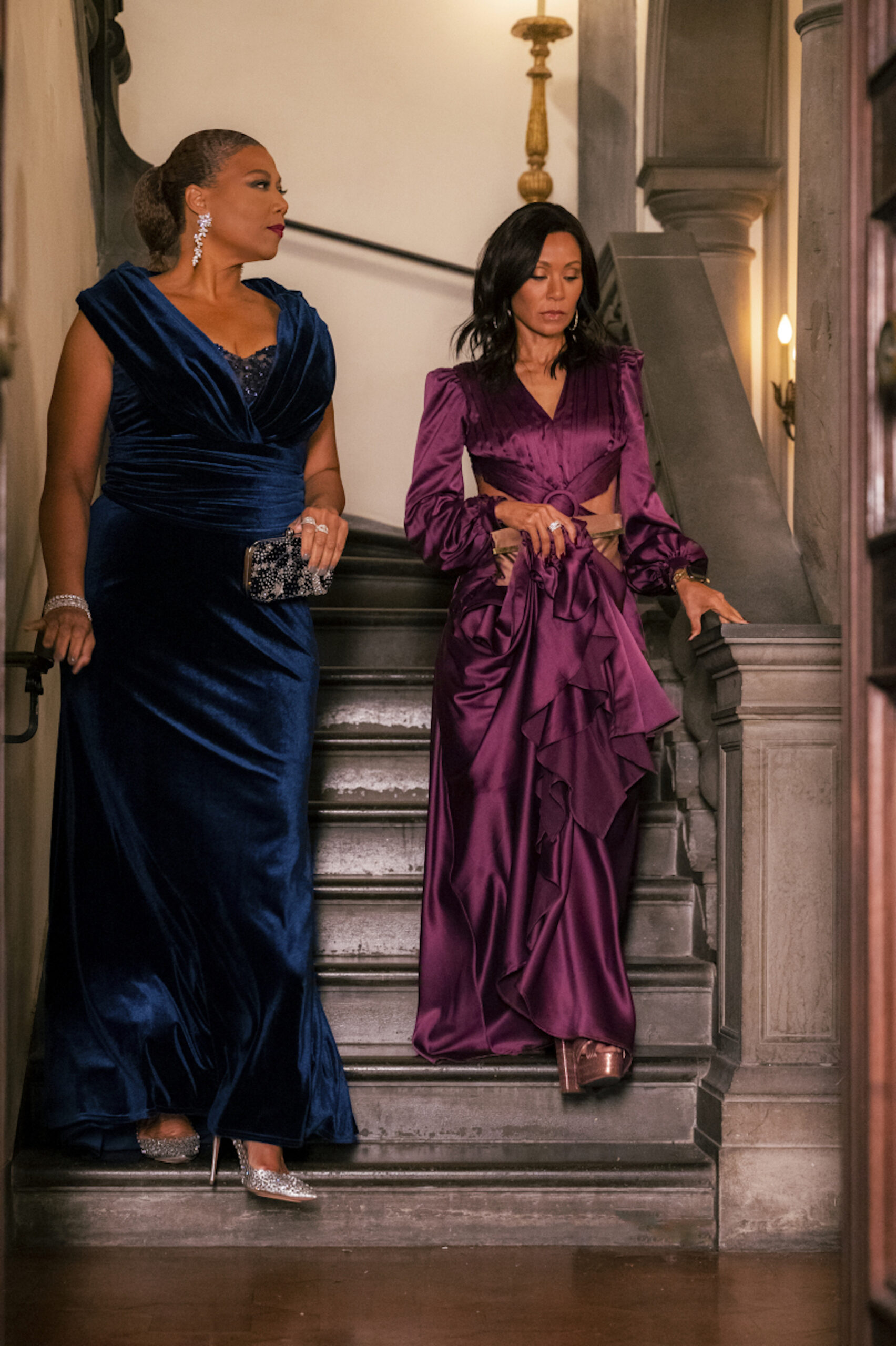 Queen Latifah as Robyn McCall and Jada Pinkett Smith as Jessie in The Equalizer