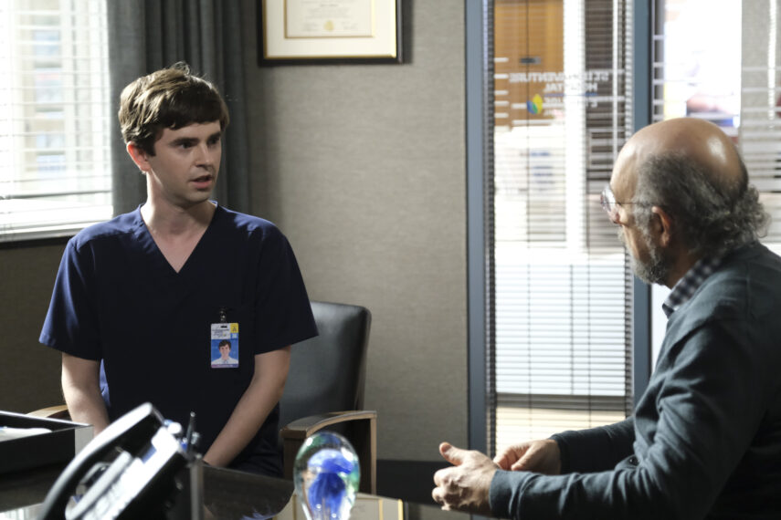 Freddie Highmore as Shaun, Richard Schiff as Glassman in The Good Doctor