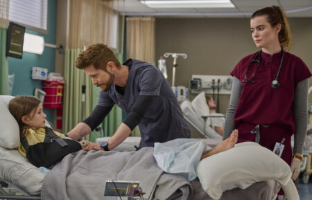 Matt Czuchry as Conrad, Kaley Ronayne as Cade in The Resident