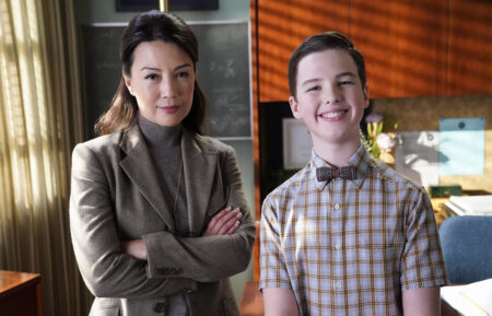 Young Sheldon Ming-Na Wen and Iain Armitage