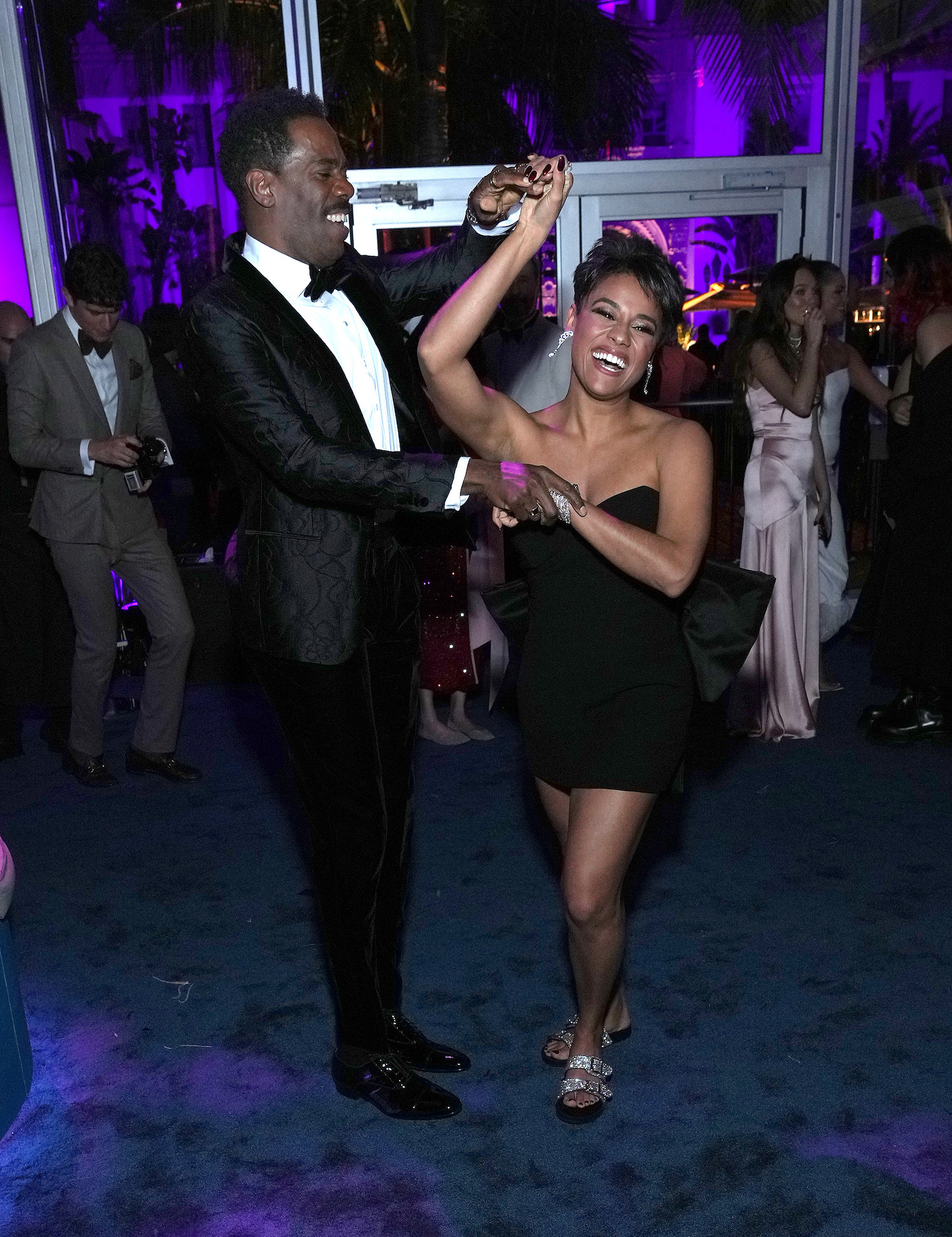 Ariana DeBose and Colman Domingo at the 2022 Vanity Fair Oscar Party