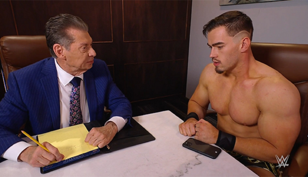 Vince McMahon and Austin Theory 