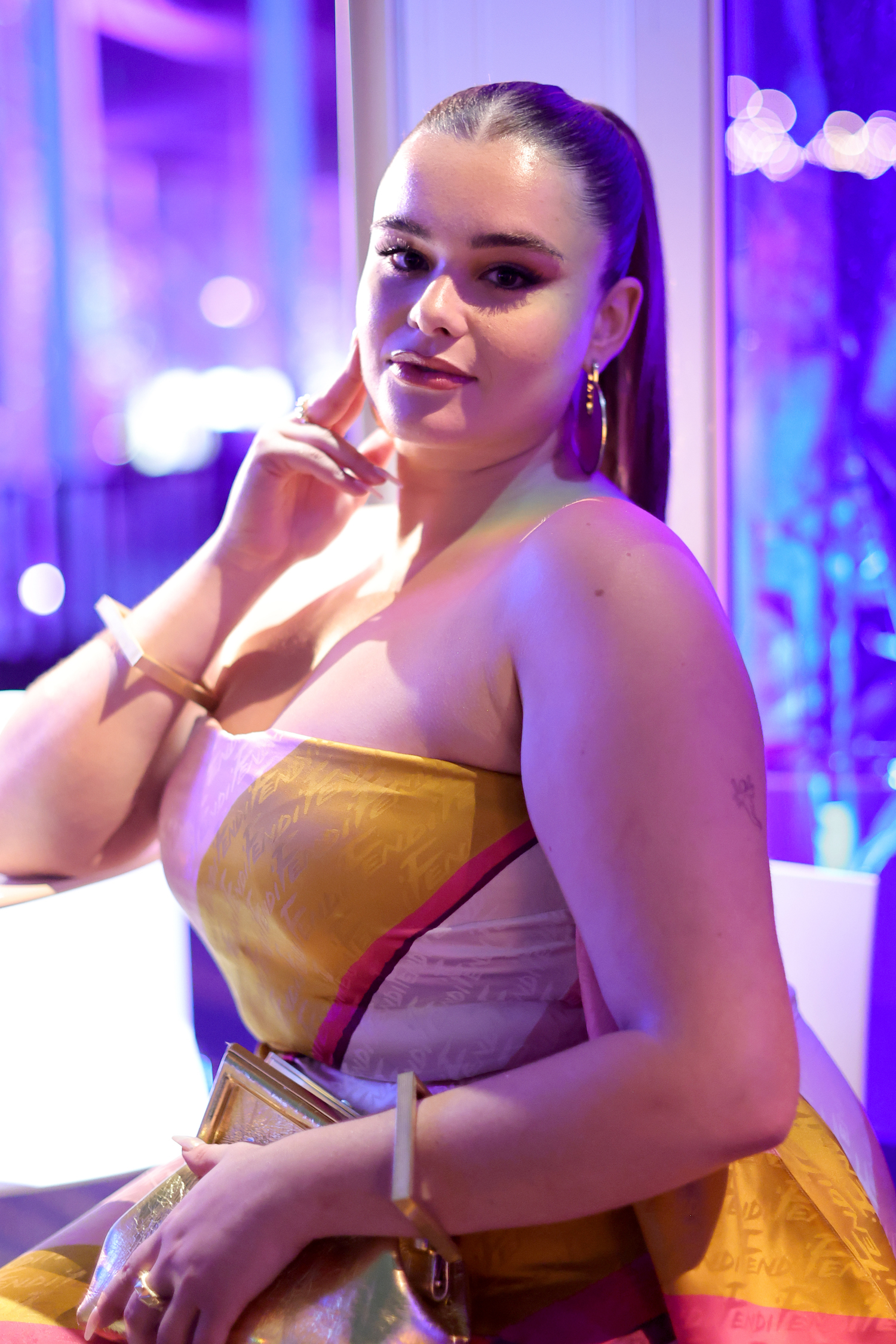 Barbie Ferreira attends the 2022 Vanity Fair Oscar Party