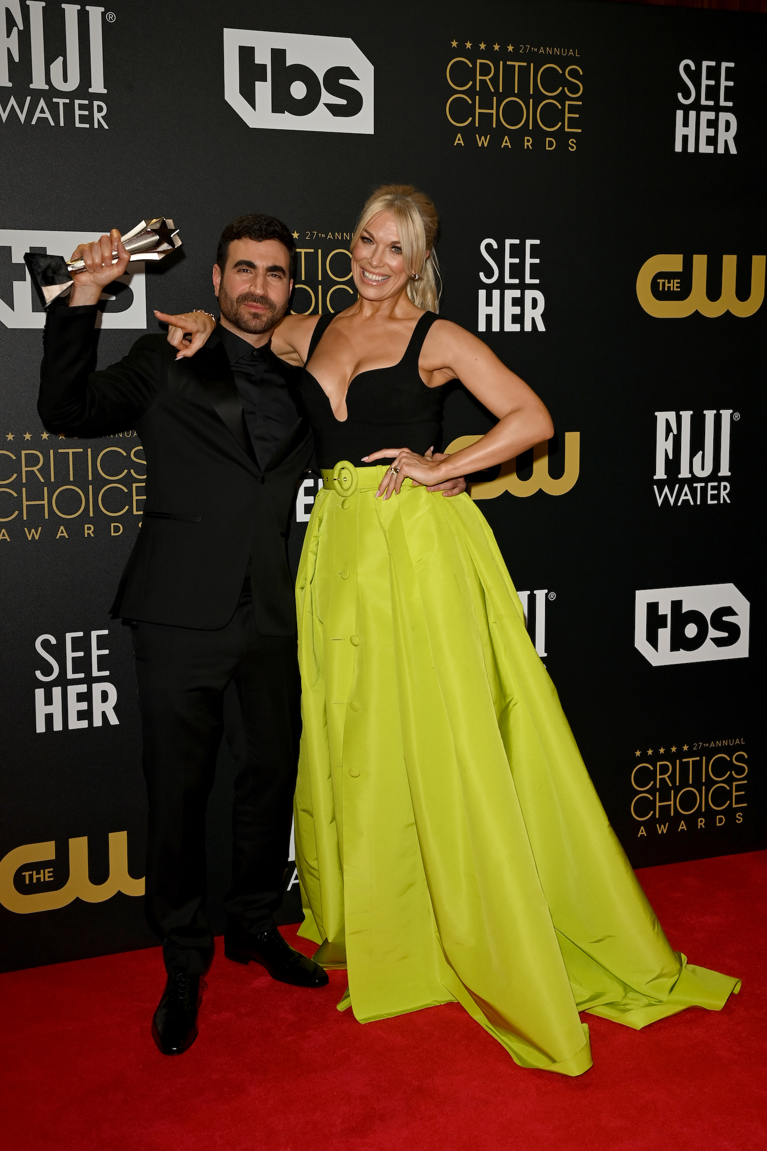 Brett Goldstein and Hannah Waddingham attend the 27th Annual Critics Choice Awards