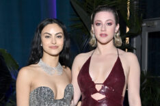 Camila Mendes and Lili Reinhart attend the 2022 Vanity Fair Oscar Party