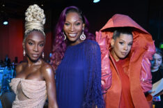 Angelica Ross, Dominique Jackson, and Hailie Sahar at the 2022 Critics Choice Awards