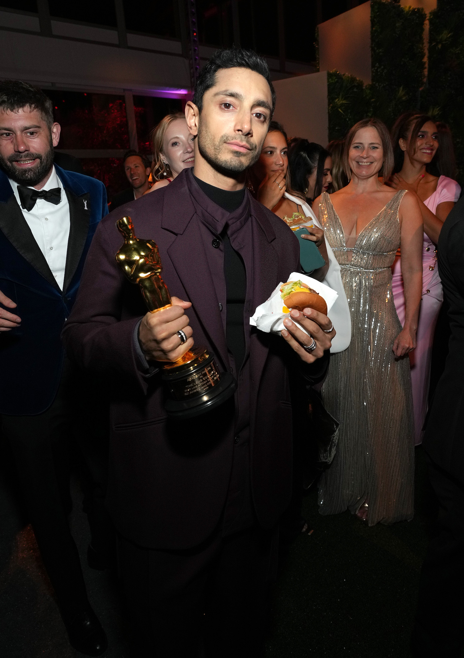 Riz Ahmed at the 2022 Vanity Fair Oscar Party