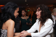 Susan Kelechi Watson and Sandra Oh at the 27th Annual Critics Choice Awards